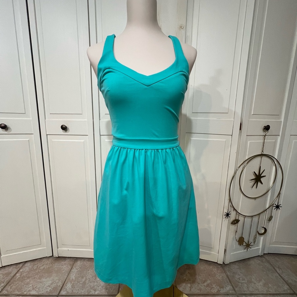 Cynthia Rowley Teal Sleeveless Midi Dress